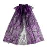 Children Kids Halloween Cape Party Outfit for Cosplay and Festivals Spiderweb Pumpkin Pattern Mesh Tulle Cloak Accessory