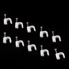 100Pcs  Rg59 Coax Cat5 Cat6 Cable Wire Clips Nail Clamps Straps Tacks White 6Mm