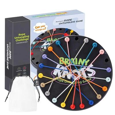 Seilknoten-Spielzeug: Buntes Schnürpuzzle, lustiges Strategiespiel, Sortierspiel mit verdrehten Seilen, Logik-Denkspiel-Herausforderung für Kinder