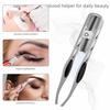 LED-Illuminated Stainless Steel Eyebrow Trimmer with Tweezers and Hair Removal Tool