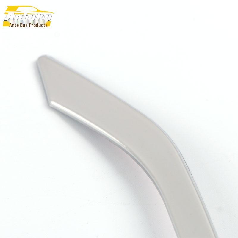 Compatible with 21 Mistra models, this stainless steel rear fog light trim is a stylish trunk accessory.