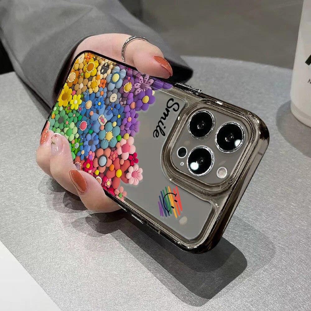 Smile Soft pouzdro na telefon iPhone 14 Pro pouzdro iPhone 11 13 12 15 Pro Max XR XS X 7 8 15 Plus SE 2020 silikonový kryt Sluneční květiny