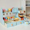 Wooden Ice Cream Play Set For Kids With Pretend Caf And Toy Accessories For Girls And Boys