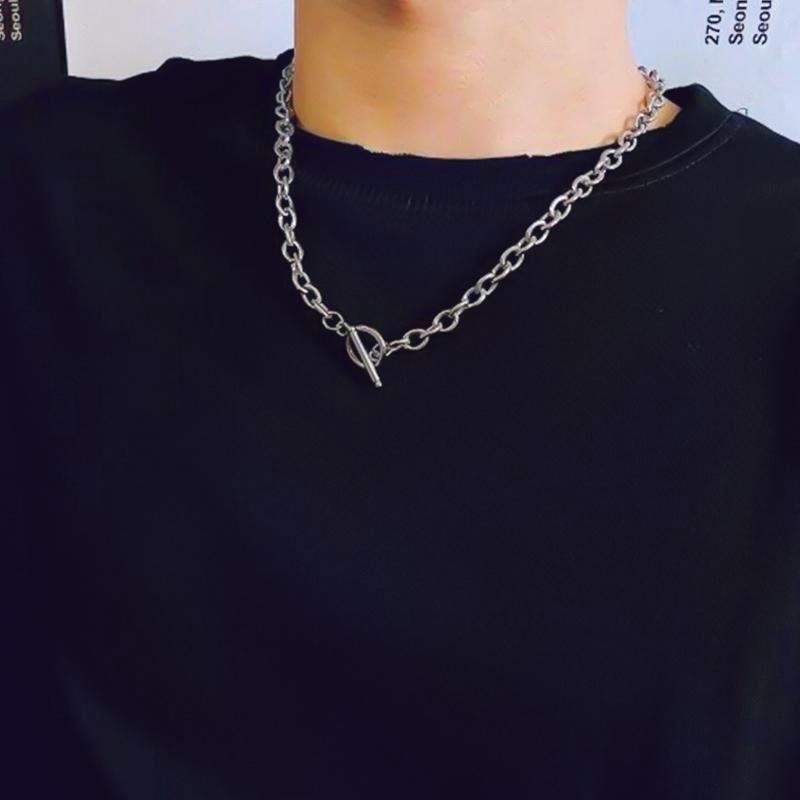 Unisex-Halskette im Hongkong-Stil, Punk-Hip-Hop, dicke Kette, Schlüsselbein