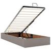 Ottoman Bed with Mattress Taupe 100x200 Cm Fabric
