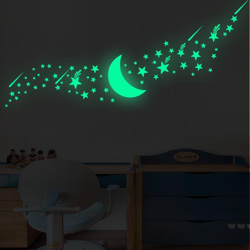 

Светящиеся настенные наклейки звезды луна креативные наклейки для детской спальни DIY гостиная украшение дома самоклеящиеся выключатели постеры