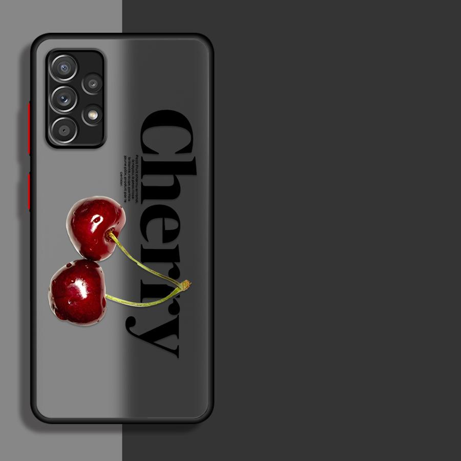 Phone Cover Case for Samsung Galaxy A52S A72 A73 A33 A17 A52 A56 A55 A34 A36 A35 A53 A54 A14 A23 A16 A15 Cherry Strawberry