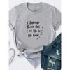 Lady Fashion Top I Solemnly Swear Letter Print T Shirt Women Short Sleeve O Neck Loose Tshirt Summer Shirt Tops