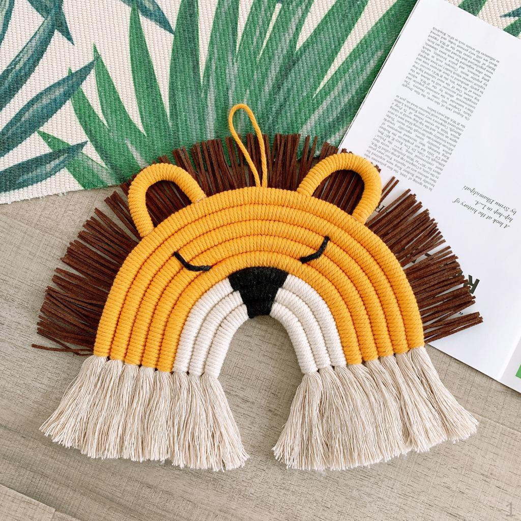 Decor Animal Macrame Wall Hanging, Hand Woven Decorative , Cute Nursery Decoration, for Festival