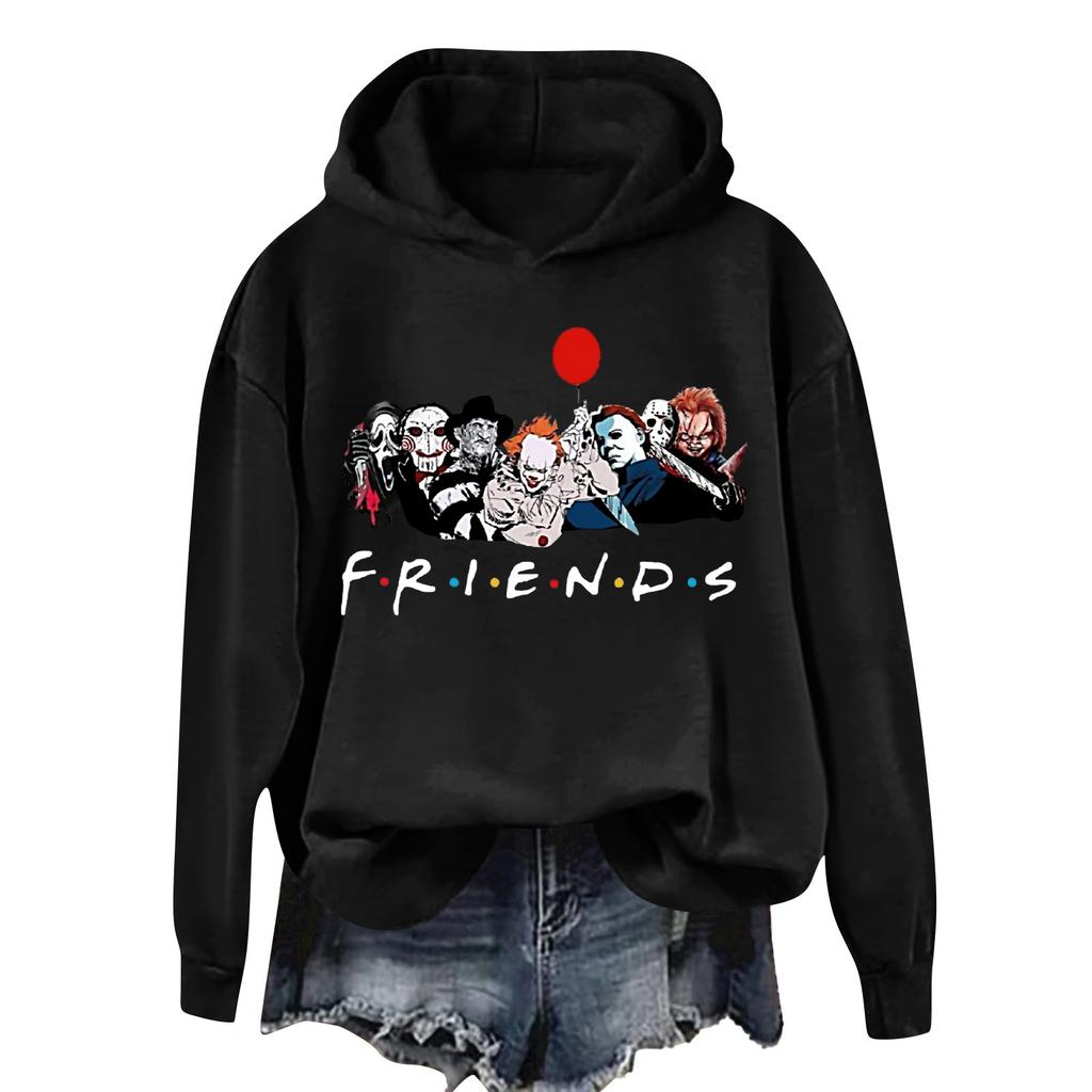 Women's And Men's Unisex Fashion Outfit Sweatsuit  Printed Long Sleeved  Casual Hooded Sweatshirt