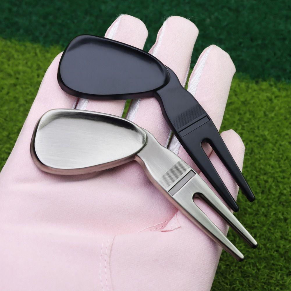 Zinc Zinc Zinc Alloy Golf Green Fork Magnetic Divot Fork Golf Divot Tool Golf Ball Fork  Golf Club