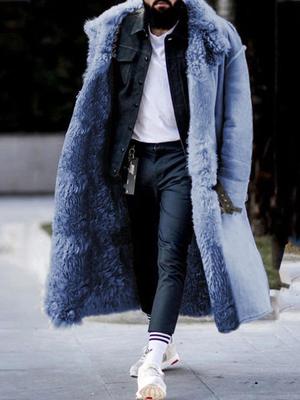 Heren Winter Nepbont Overjas - Hete Stijl, Dikke Buitenjas, 4 Kleuren, 8 Maten