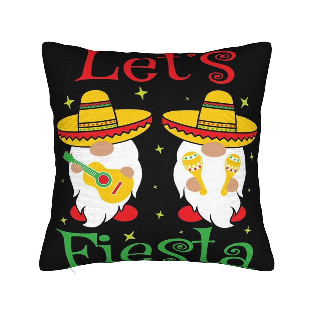 Decorative Pillow Covers Lets Fiesta Cinco De Mayo  Stuff Home  Throw Pillow Case Cover Square MultiSize