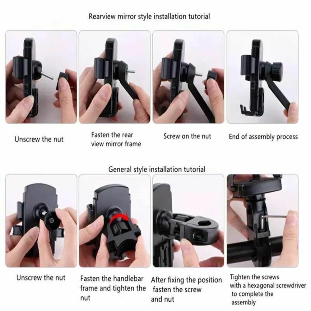 Motorcycle Bike Phone Holder Bicycle Cellphone Stand Adjustable Support MTB Bike Handlebar Silicone Mount Holder Universal