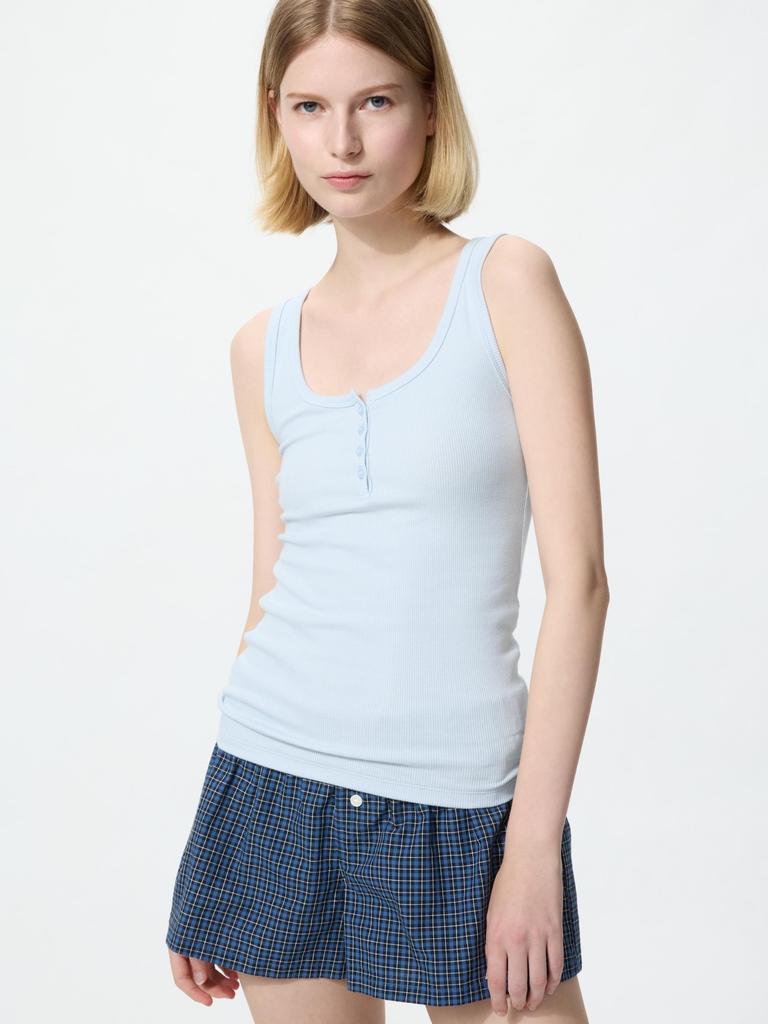 Uniqlo Japan Henry Neck Tank Top