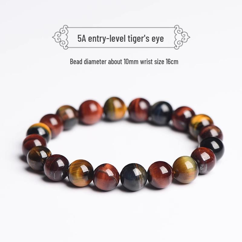Цветной браслет из бусин Тигровый глаз и Питерит для мужчин и женщин Colorful Tiger Eye