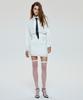 Untage Chain Fringe Tweed Mini Skirt (White)_Uws-Fs20