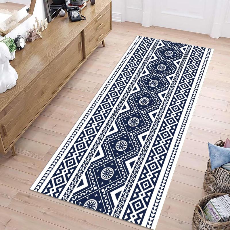 Бохо Этнический Геометрический Алмазный Ковер Коврик Ковер Домашний Декор Гостиная Спальня Винтажный Ретро Треугольный Дизайн Дорожка 40X120CM