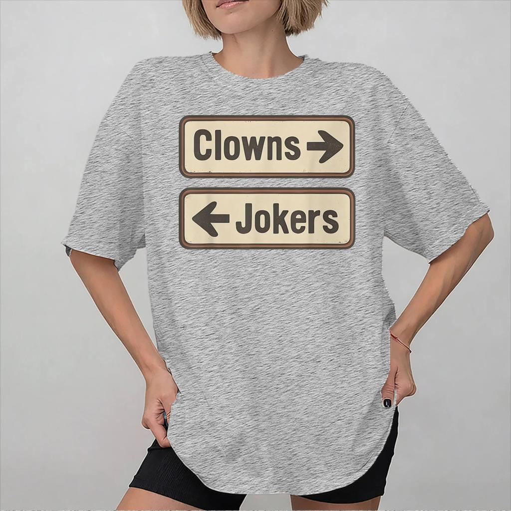 Richtung Clowns nach links Jokers nach rechts Merch Unisex Unisex Sommer Mode T-Shirt Baumwolle T-Shirt Bedrucktes T-Shirt Kleidung