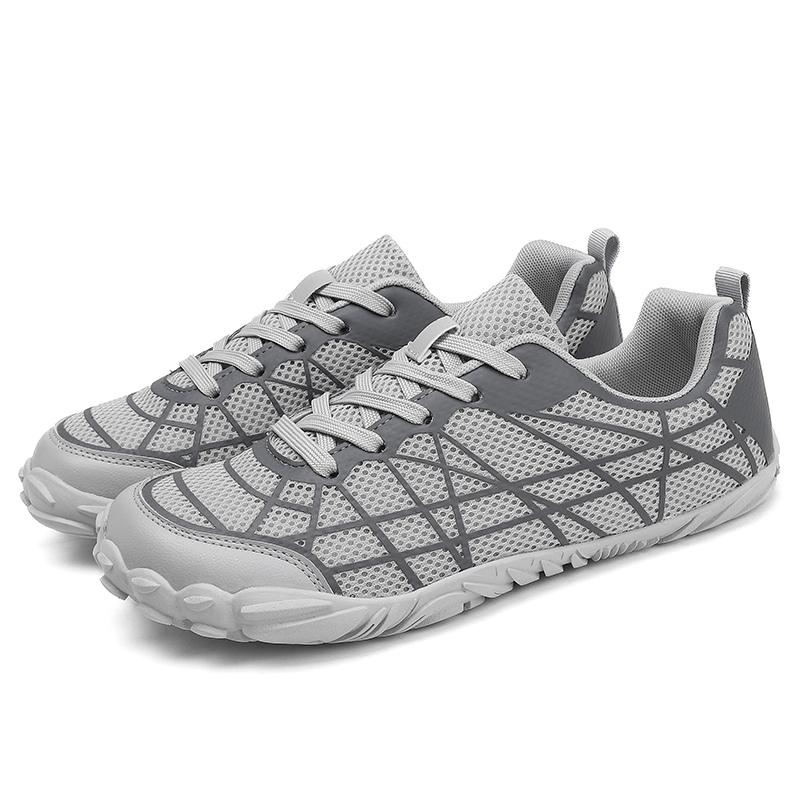 Fashion Minimalist Wide Toe Shoes Mens Lace Up Barefoot Sneaker Quality Training Shoes Men's Soft Bottom Black Casual Sports Vintage Boa