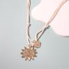 Stylish Sun and Heart Long Necklace Adjustable Neckchain Fashionable Jewelry Stylish Women's Accessories for Casual Wear