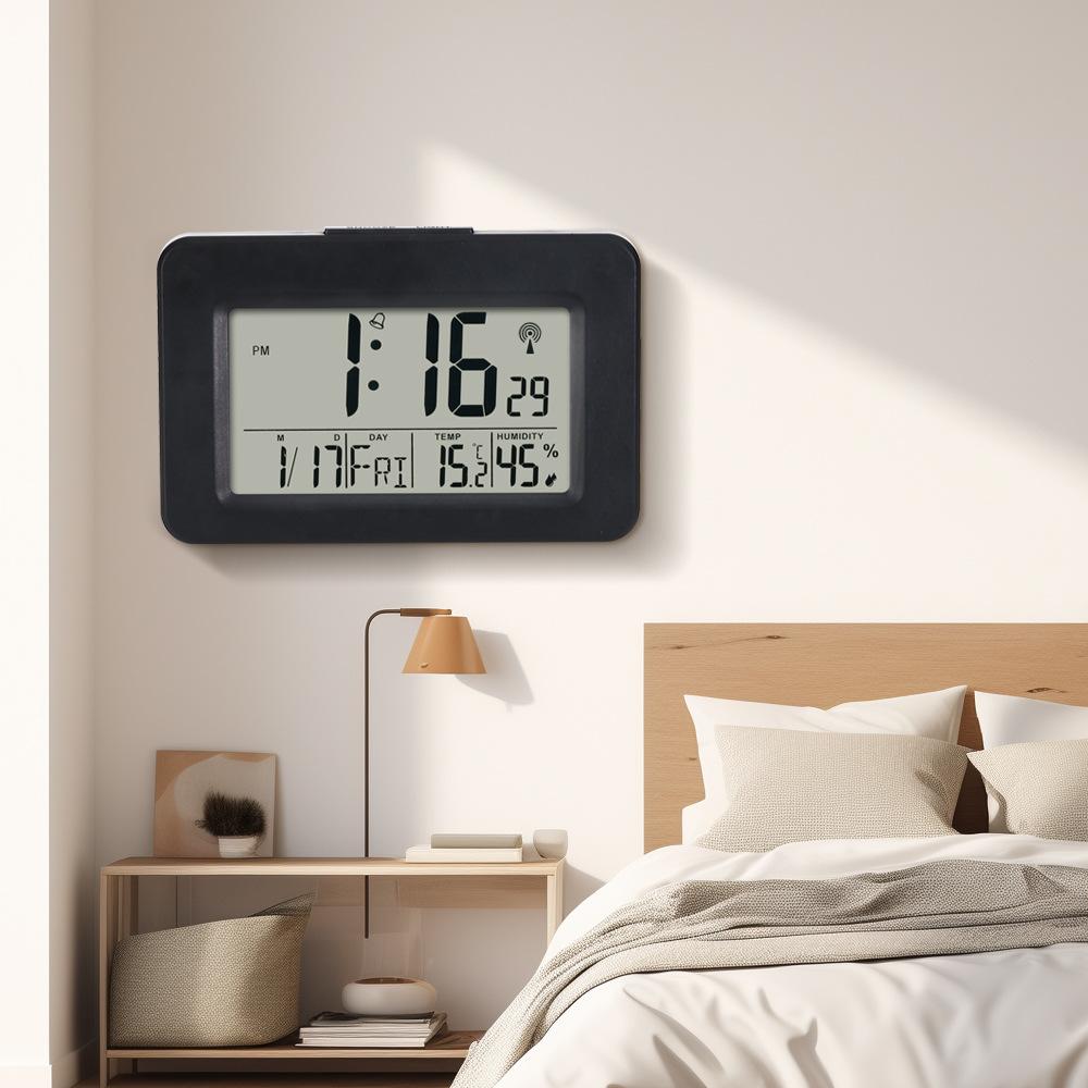 Automatic Calibration Intelligent Electronic Backlight Night Light Clock Snooze Alarm Clock Temperature and Humidity Perpetual Calendar