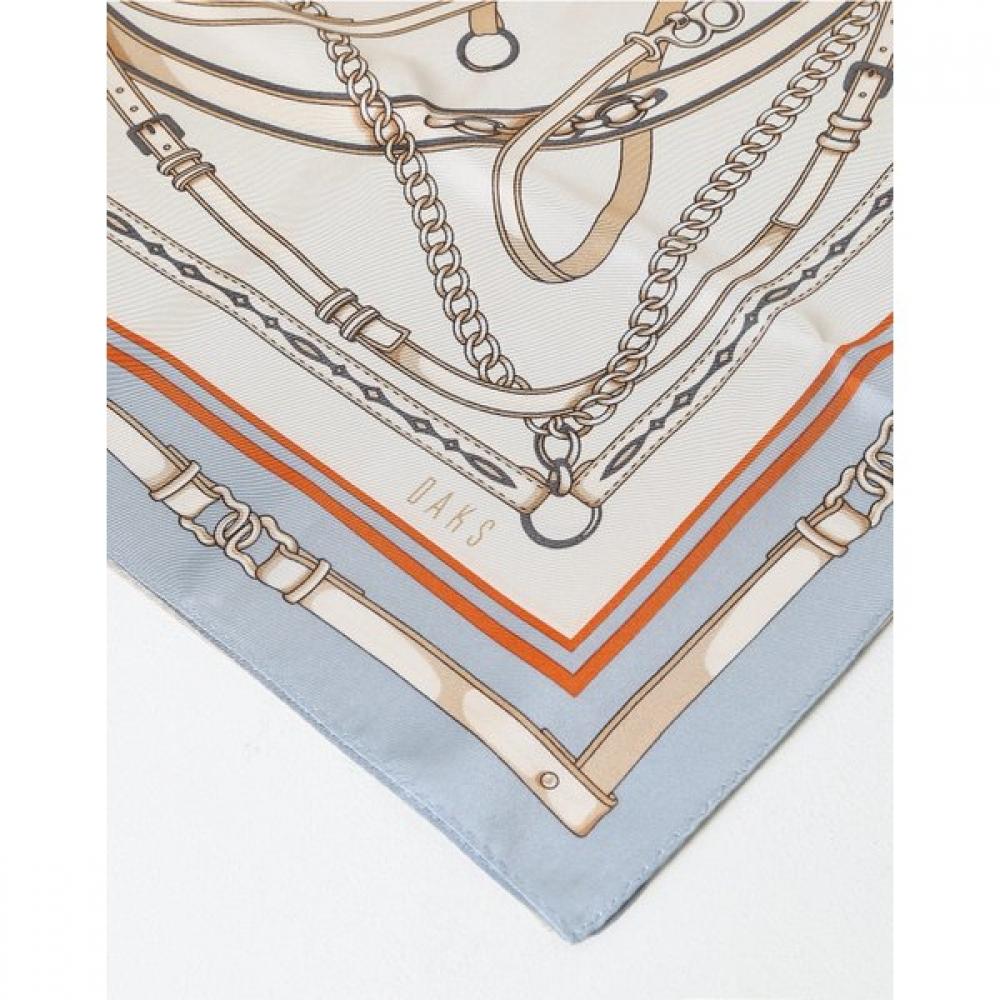 Daks Blue Dd Chain Scarf   Ring Set Dcsc3f703b1