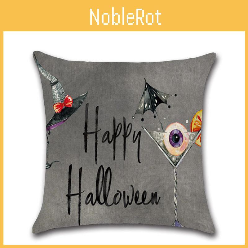 Premium Quality Halloween Pumpkin Linen Throw Pillow Cover For Sofa Home Decoration