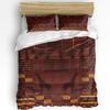 African Giraffe Lion Silhouette 3pcs Bedding Set For Double Bed Home Textile Duvet Cover Quilt Cover Pillowcase