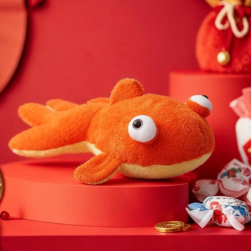 

Cute new year mascot doll gold ingot plush toy gourd doll girl sleeping pillow gift 40cm золотая рыбка