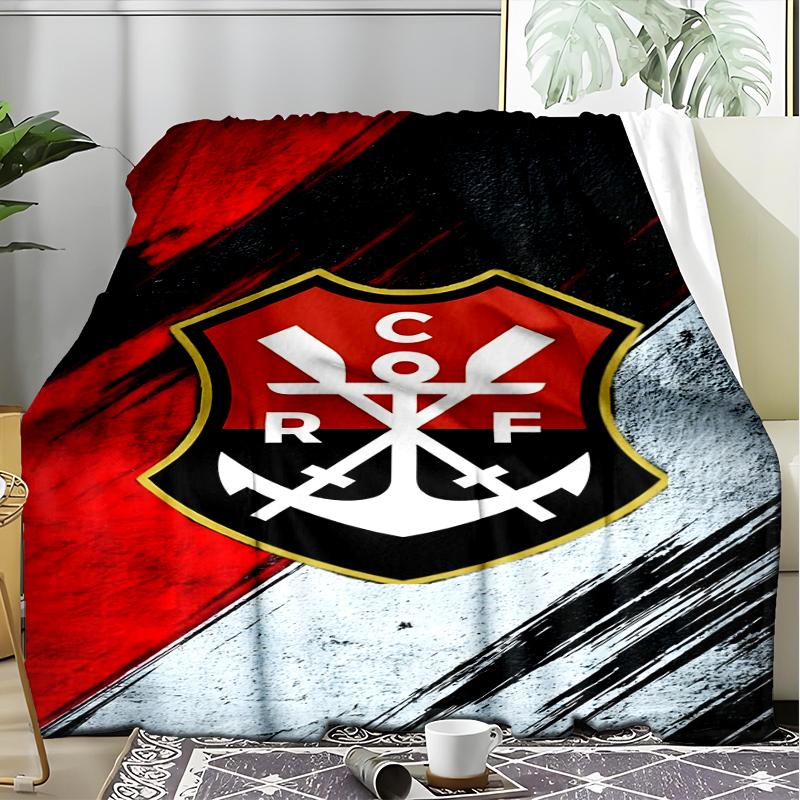 1PC Fla-mengo Club Crest Printed Soft Flannel Blanket Throw for Adult Bedroom Living Room Sofa Camping Travel Fan gifts Christmas Gifts