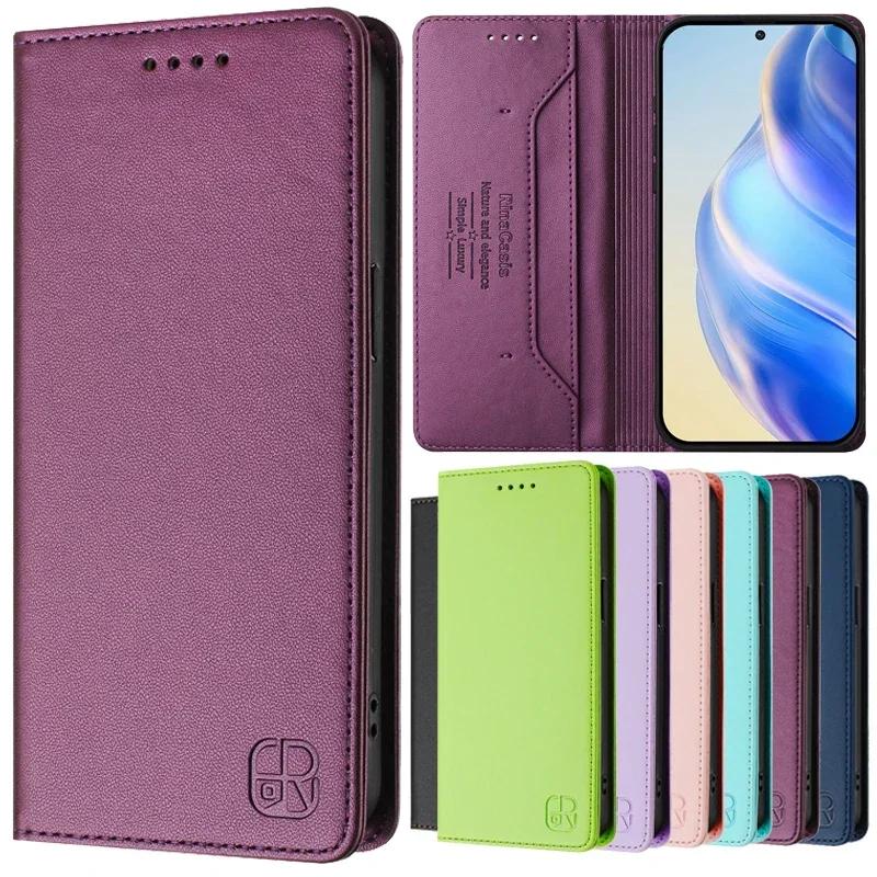 

Luxury Anti-thef Wallet Flip Cover Phone Case For BLU G54 G64 G53 K50 C9 View Speed 5G 5 K10 Leather Cases Magnet Solid Coque for BLU C9 фиолетовый