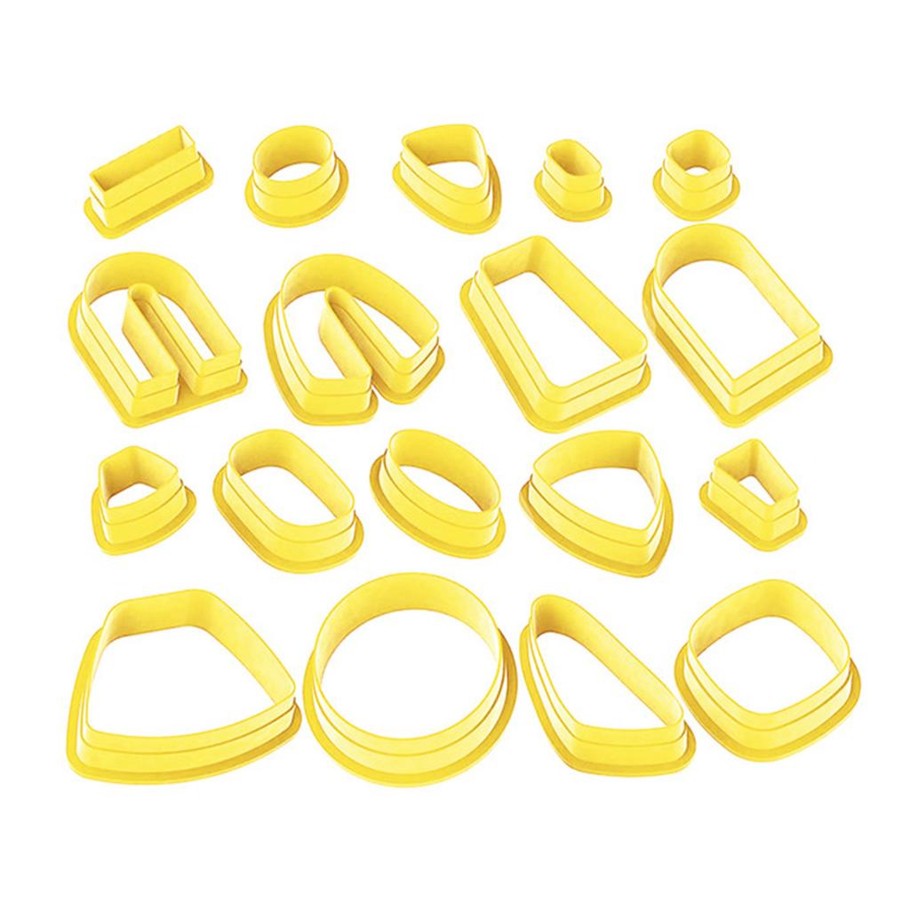 18x Frame Clay Cutters Clay Jewelry Cutters Practical Clay Earring Cutters DIY Earrings Accessories for Jewelry Making