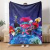 Trolls Theme Printed Blanket - Perfect for Couch, Bed, Travel & Outdoor Use | Machine Washable, Cozy & Durable.