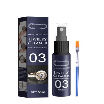 30ml Concentrate Jewelry Cleaner Anti-Tarnish Quick Jewellery Cleaning Spray for Watch Diamonds Silver Gold Jewelry