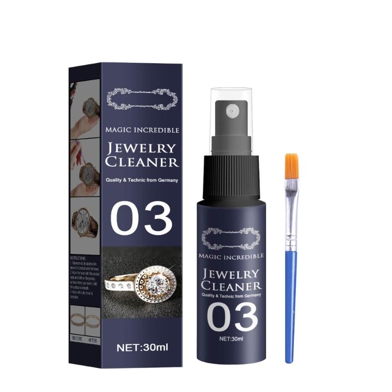 

30 мл концентрат для чистки ювелирных изделий, против потускнения, спрей для быстрой чистки ювелирных изделий для часов, бриллиантов, серебра, золота, ювелирных изделий 1