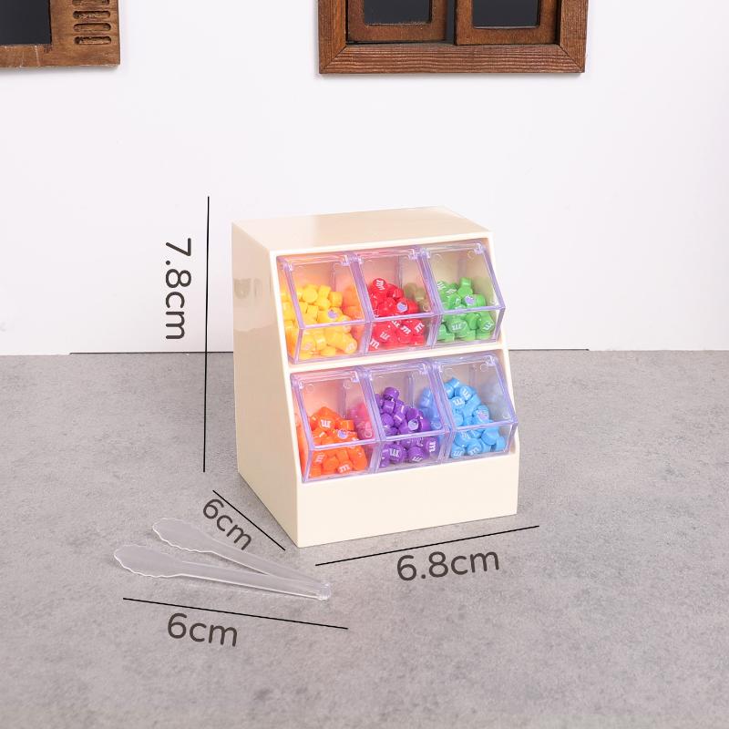 

Mini Cartoon Candy Display Counter Flip Lid Snack Holder, Pretend Play Store Shelf, Convenience Store Toy for Kids Housekeeping Game A3