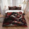 3pcs Anime Samurai Theme Comforter Set with One Quilt Cover and Two Pillowcases (No Core), Perfect for Bedroom and Guest Room Decoration, Festive Gift