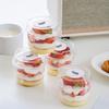 50PCS Transparent Bowl Disposable Pudding Cups Plastic Material Dessert Cups Yogurt Cup  Yogurt