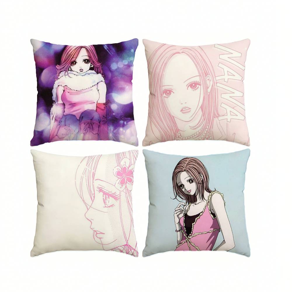 Anime N-Nana K-Komatsu H-Hachi Pillow Case Square Double-Sided Sofa Cushion Cover Bedroom Bedside Pillow