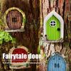 Yegbong garden decoration fairy door garden tree decoration wooden miniature gnome decoration fairy door