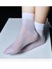 Sexy 8D 912 PIN Short Socks Oil Glossy Ultra-Thin Stockings Silk Knee High Socks Candy Color Shiny Long Socks Lingerie Elastic