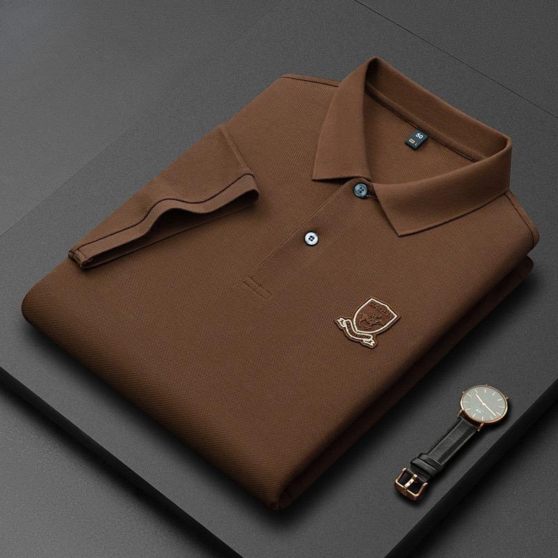Trend Hub Luxury Short Sleeve Men Polo Shirt Breathable High-end Embroidery Design Casual Business Paul T-shirt