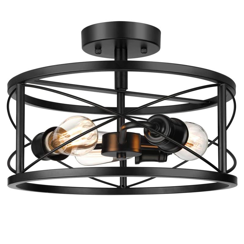 3 Light Semi Flush Mount Ceiling Modern Farmhouse Lighting Fixture With Metal Cage At Affordable S Free Real Reviews Photos Joom 3 Light Semi Flush Mount Ceiling, Affordable Modern Farmhouse Lighting