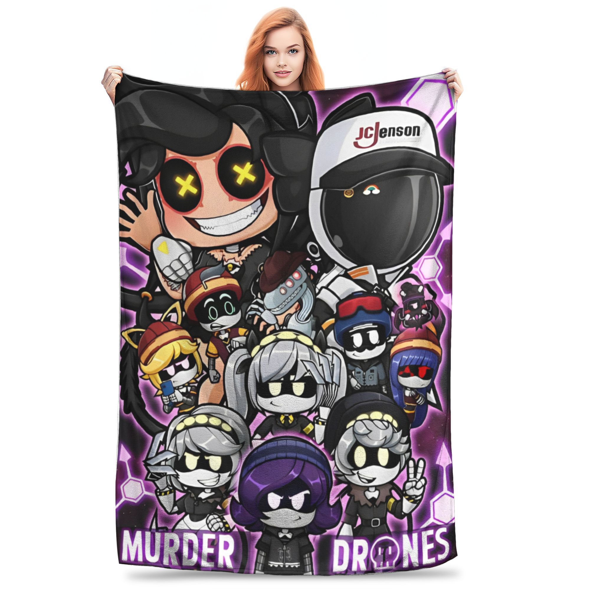 Exquisite Fashion Items Unisex Chibis Murder Drones Throw Blanket For Couch Uzi Doorman Fuzzy Soft Plush Blanket 50X60 Inches Multiple Sizes Bedspread