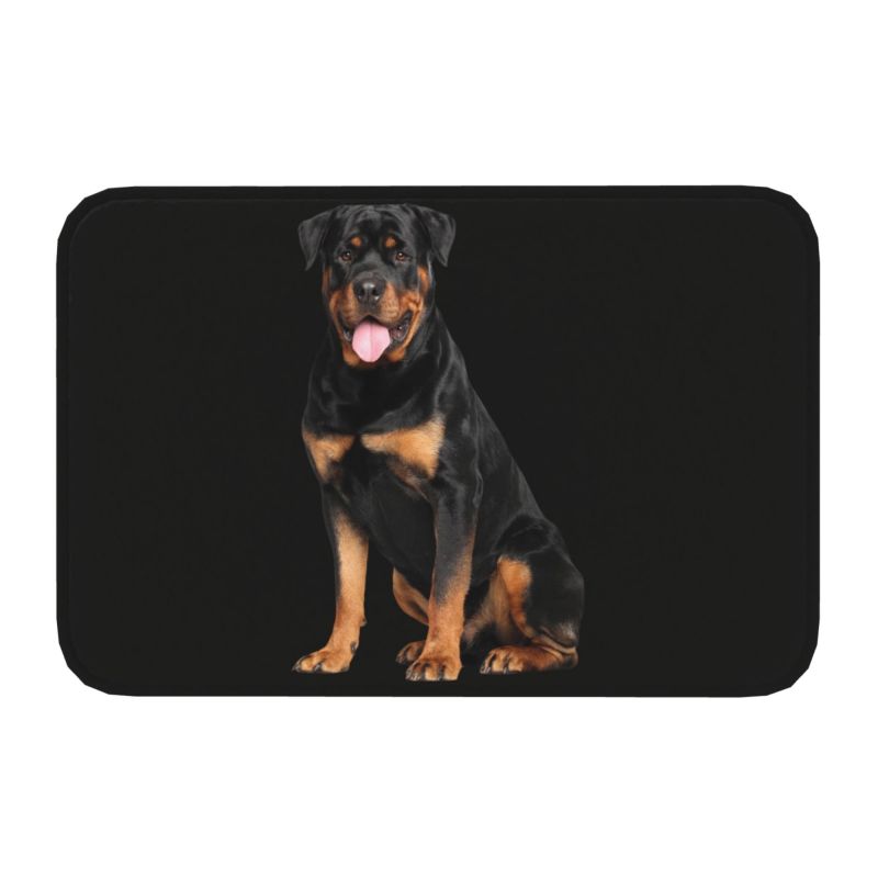 Rottweiler Dog Floor Door Bathroom Kitchen Mat Anti-Slip Outdoor Pet Animal Doormat Living Room Entrance Rug Carpet Footpad