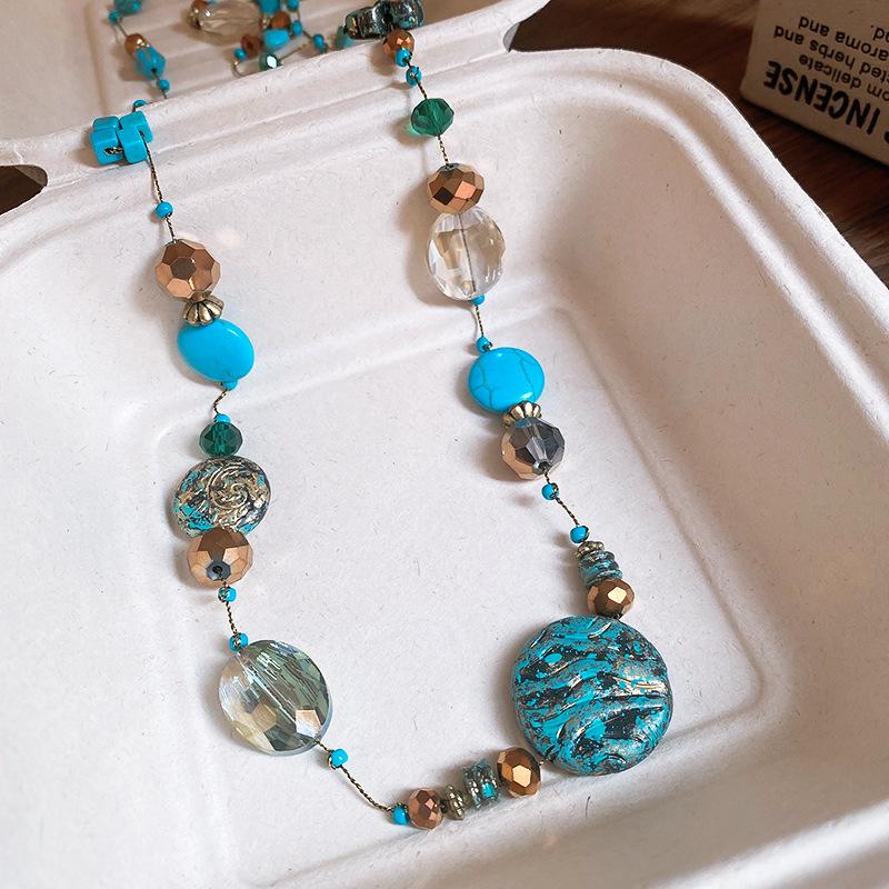 Women's Ethnic Layered Beaded Necklace, Niche Design, High-End Fashion Jewelry