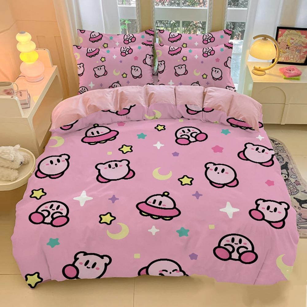 Pink Star Game Duvet Cover pillowcase Bedding Bedroom Decoration Children Gift adult Single Double bed Large SizeZip Duvet Cover