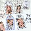 Cute Animal Photocard Holder K-Pop Idol Photo Card Sleeves With Keychain Id Badge Holder Card Protector Anime Game Peripheral Set