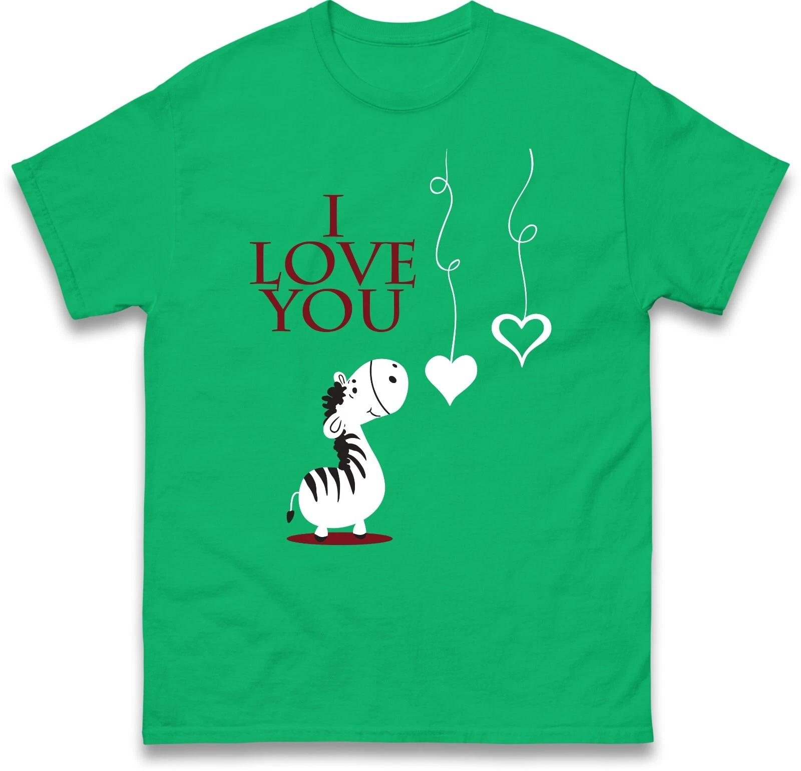 Happy Valentine s Day Lovely Zebra T-Shirt Funny Valentine s Day Gift Tee Top S